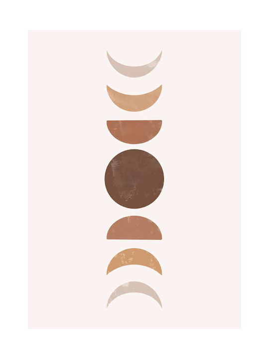 Poster Moon Geometry Pst178 40cm X 50cm Κορνίζα Φυσικό Ξύλου Μπεζ 56155pd156622f55316