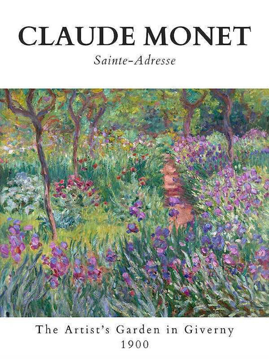 Poster Claude Monet Artists Garden In Giverny Art086 40cm X 50cm Μαύρη Ξύλινη Κορνίζα-56048pd156705f55321