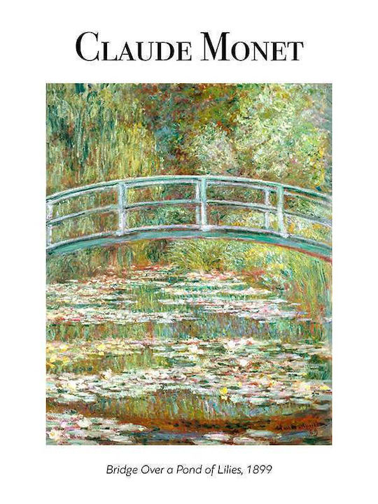 Poster Claude Monet Bridge Over A Pond Lilies Art103 40cm X 50cm Μαύρη Ξύλινη Κορνίζα-56049pd156699f55321