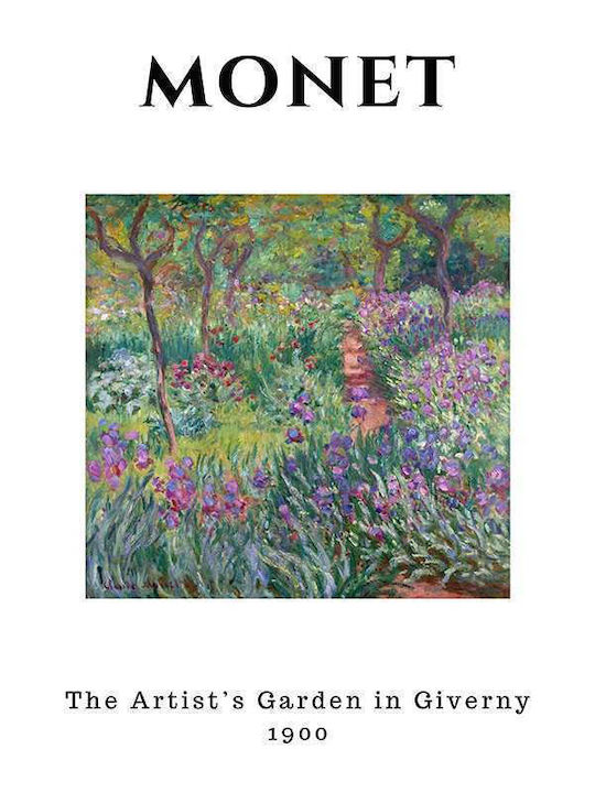 Poster Monet Artists Garden Art014 40cm X 50cm Λευκή Ξύλινη Κορνίζα-55869pd156879f55310