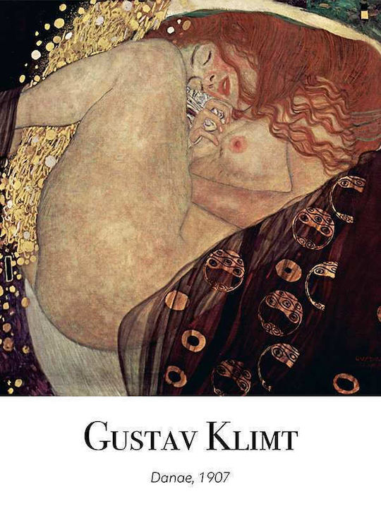 Poster Gustav Klimt Danae Art157 40cm X 50cm White Wooden Frame