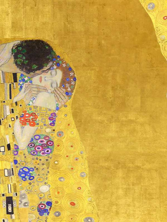 Poster Gustav Klimt Kiss Art155 40cm X 50cm Λευκή Ξύλινη Κορνίζα-56090pd156666f55310