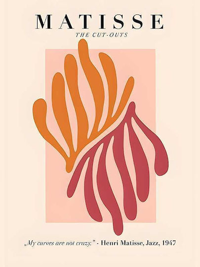Poster Matisse Cut-outs Kunst050 40cm x 50cm Premium Schwarzes Hölzernes Gemälde-55995pd156750f55323