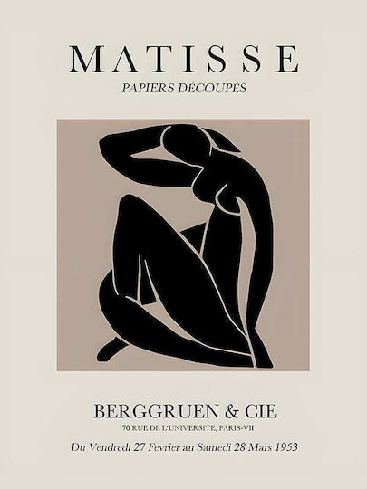 Gemälde Matisse Papiers Découpés Art049 40cm x 50cm Premium Schwarzes Hölzernes Kader-56029pd156723f55323