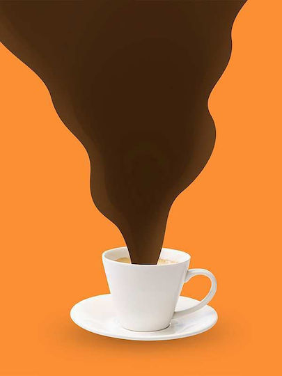 Poster Coffee Cup Pst25358 40cm X 50cm Κορνίζα Φυσικό Ξύλου Μπεζ 62153pd156341f55316