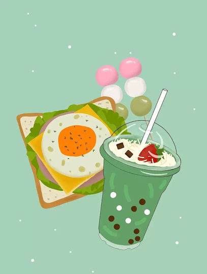Poster Healthy Breakfast Pst25354 40cm X 50cm Λευκή Ξύλινη Κορνίζα-62157pd156344f55310