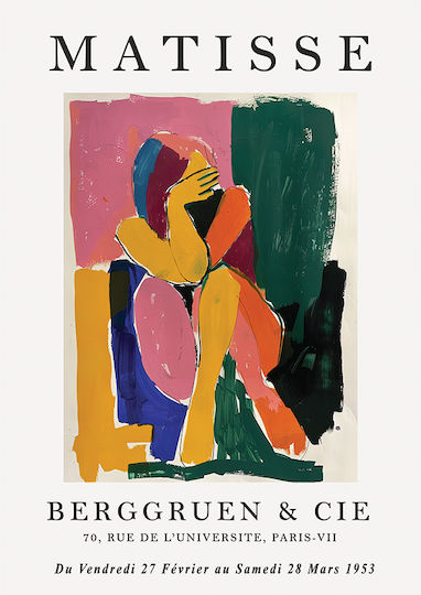 Poster Matisse Woman Covering Her Face Art305 40cm X 50cm Μαύρη Ξύλινη Κορνίζα-70548pd155903f55321