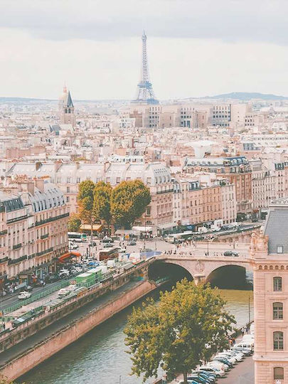 Poster Paris View Pst2583 40cm x 50cm Weißes Hölzernes Gemälde-60252pd156451f55310