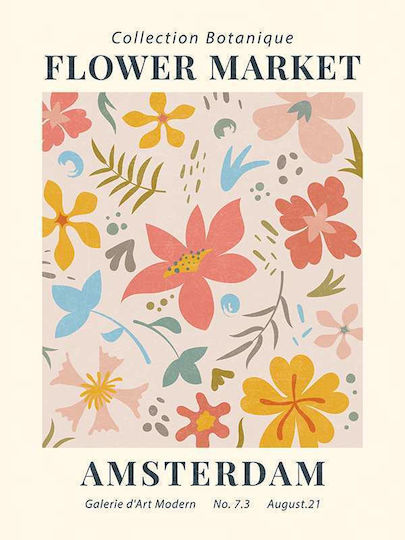Poster Gallerie D Art Modern Amsterdam Art025 40cm x 50cm Premium Schwarzes Hölzernes Gemälde-55877pd156874f55323
