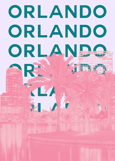 Poster Orlando Pop Art Pst25512 40cm X 50cm Premium Μαύρο Ξύλινο Κάδρο-63392pd156110f55323