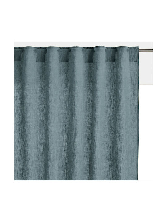 La Redoute Interieurs Κουρτίνα με Τούνελ Μπλε 135x220εκ.