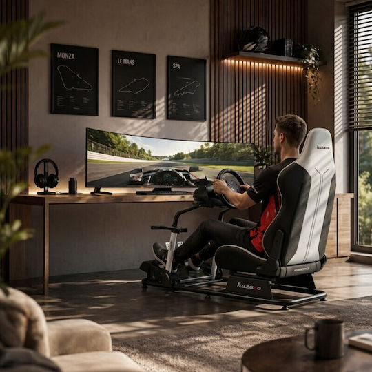 Huzaro Lenkradbasis Pedal Cockpit Sim Racing Verstellbarer Sitz Schwarz Speed 5.5 5900415031529