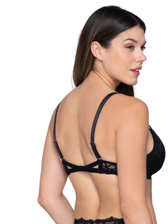 Daisy Push Up Bra Black