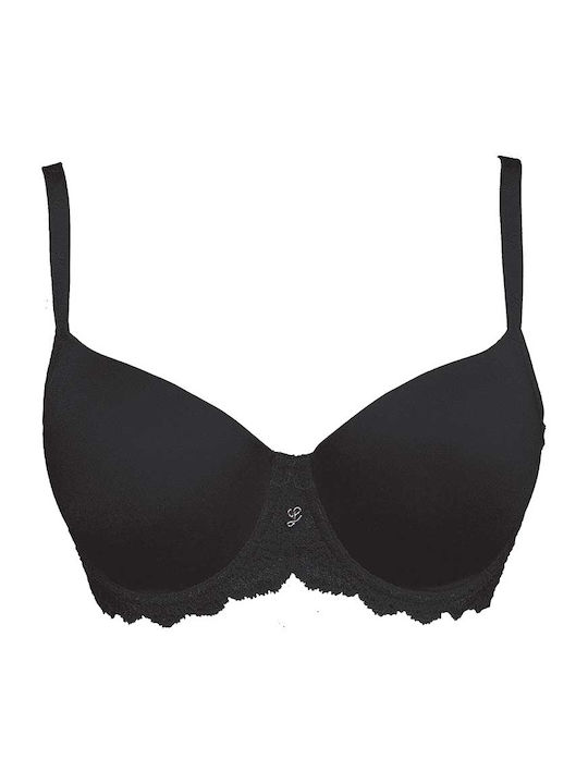 Balconette Balconette Bra with Light Padding Underwire Black