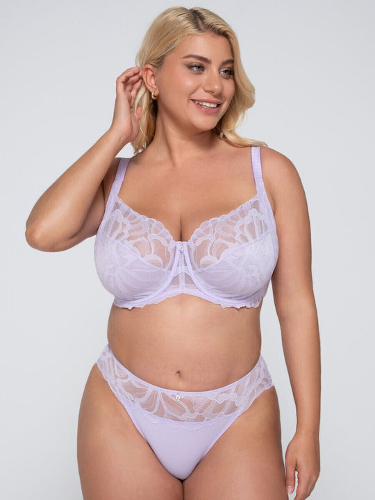 Melody Balconette Balconette Bra without Padding Lilac