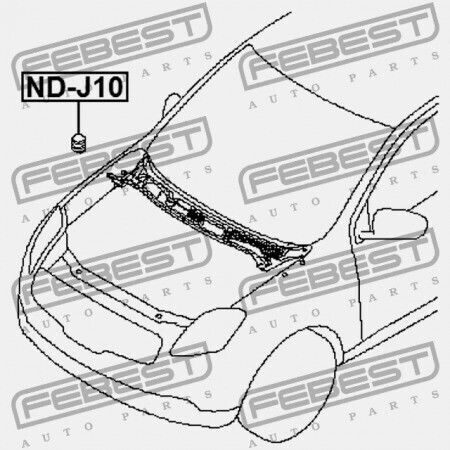 Febest Källymmer Motorhaube Für Nissan Almera Uk Marke N16e 2000.02-2006.11 El 65822-4m700
