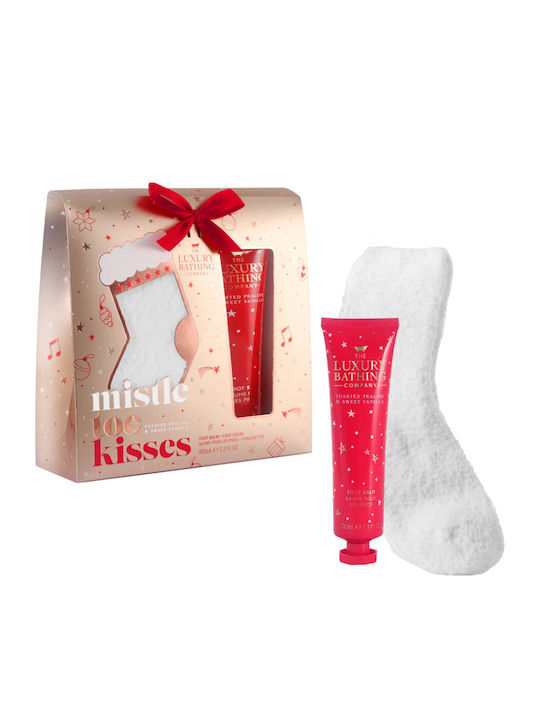 Mistletoe Kisses Toasted Praline Sweet Vanilla Gift Set 100 Ml Foot Balm 1 Pair Cozy Socks Luxury Bathing Company Mistletoe Kisses Toasted Praline Sweet Vanilla Gift Set 100 Ml Foot Balm 1 Pair Cozy Socks Luxury Bathing Company