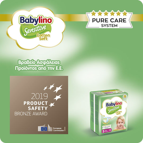 Babylino Tape Diapers Sensitive Cotton Soft No. 5 for 11-16kg 132pcs