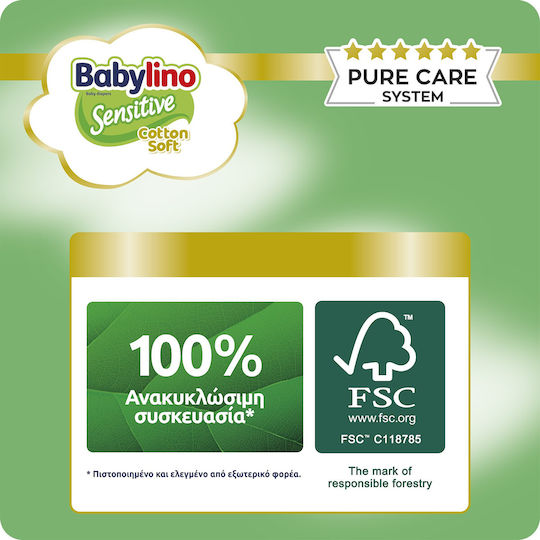 Babylino Baby Diaper Babylino Sensitive SUPER PACK No1 2-5KG 136 pcs (2X68 pcs.) – Care for Sensitive Skin