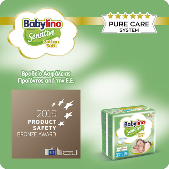 Babylino Scutece cu bandă adezivă Sensitive Cotton Soft Nr. 2 pentru 3-6kg 192buc