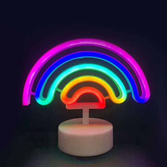 Aca Neon Διακοσμητικό Φωτιστικό Rainbow LED RGB 29x10x19.5εκ.