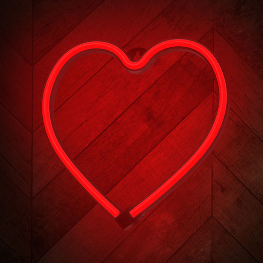 Forever Light Decorative Lamp Heart Red