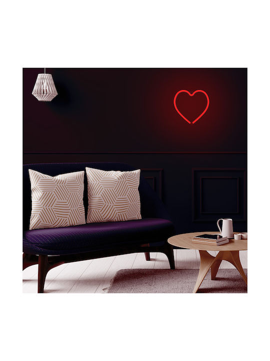 Forever Light Decorative Lamp Heart Red