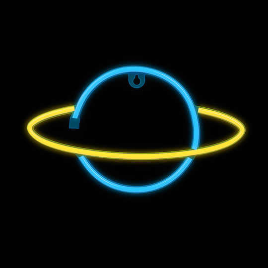 Forever Light Neon Διακοσμητικό Φωτιστικό Saturn LED 30x2x17.5εκ.