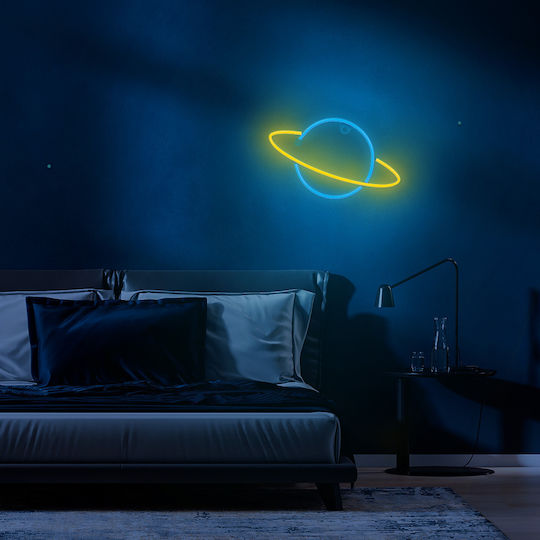 Forever Light Neon Διακοσμητικό Φωτιστικό Saturn LED 30x2x17.5εκ.