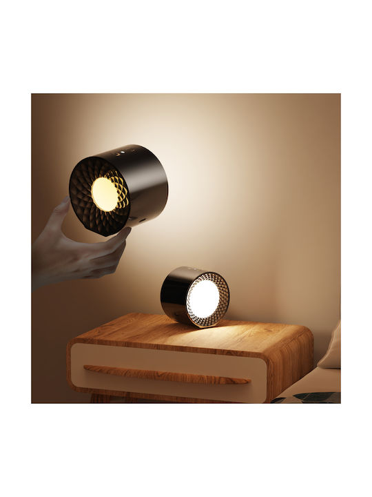 Se Led 4 Mizu Black Wall Battery Led Lamp Recharcheable 8x4,5cm 3,5w 2000mah 3cct Charging Time