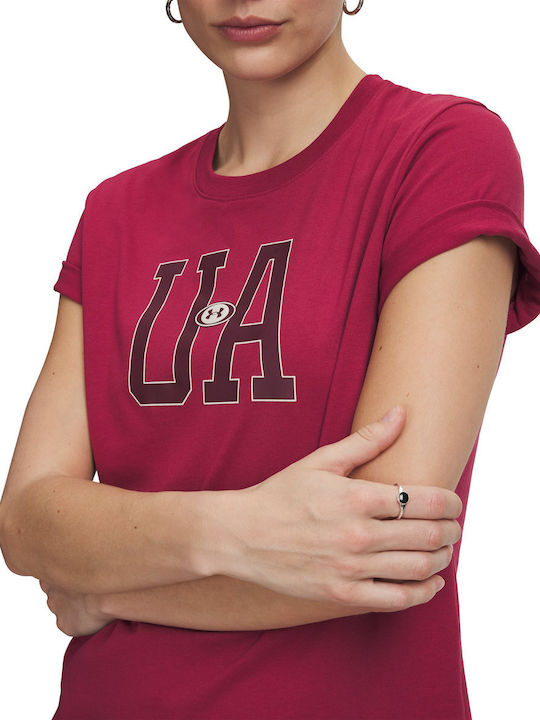 Damen T-Shirt Burgundisch