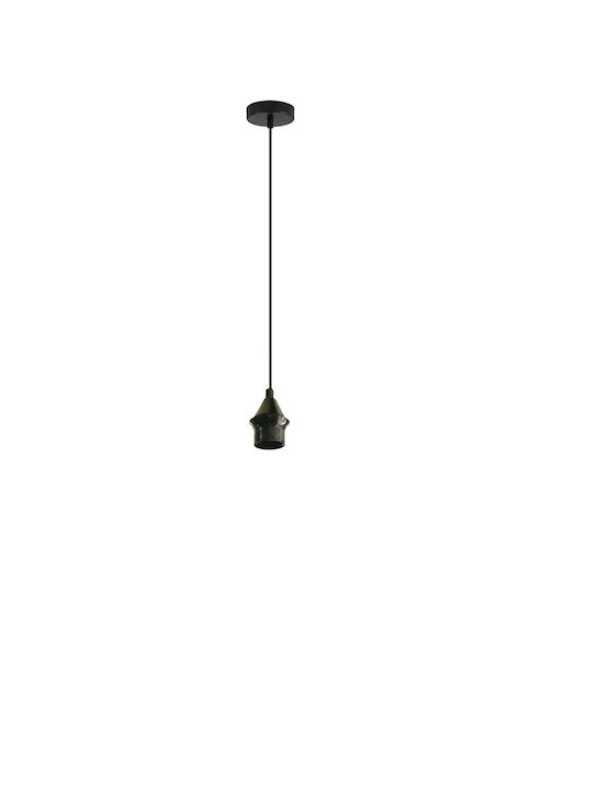 Home Lighting Pendant Light Black Bell for 4 Bulbs E27 10x10x300cm