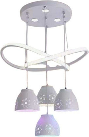 LED Κρεμαστό Φωτιστικό Λευκό 50εκ.