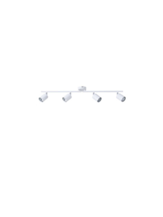Eurolamp Spot with 4 Lights and with Socket GU10 in White Color