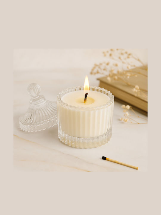 TopWosk Crystal Candle Holder In Transparent Colour 9cm