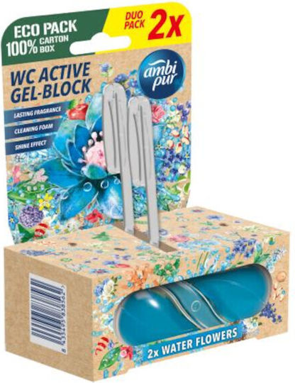 Ambi Pur Toilet Block With Flowers Scent 2x45gr