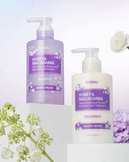 Kundal White Musk Edition Σετ Περιποίησης Μαλλιών Αναδόμησης & Θρέψης με Σαμπουάν 2τμχ