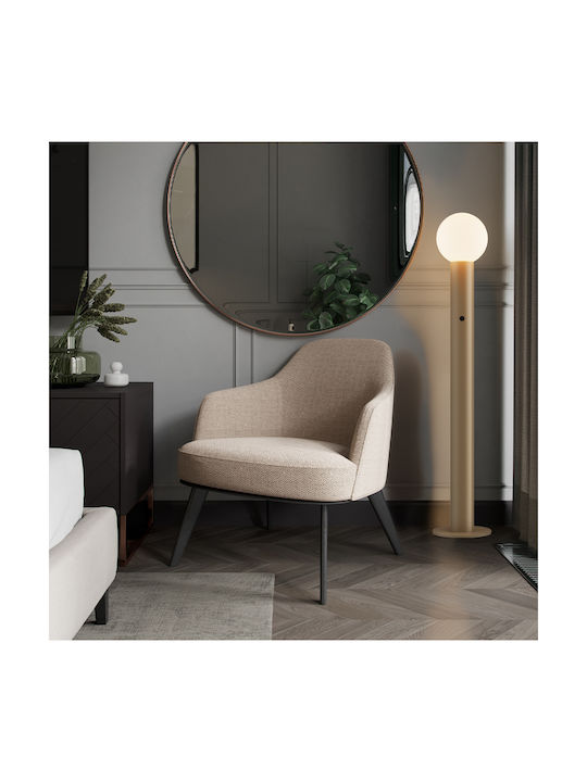 Viokef Ratu LED Floor Lamp H135xL220cm with Warm White Light 1691lm Gold
