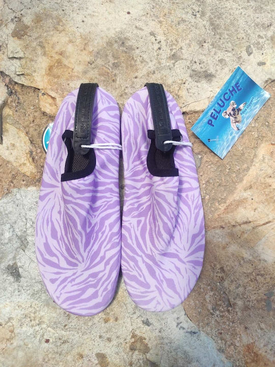 Damen Aqua Slippers – Peluche W Zebra Rote