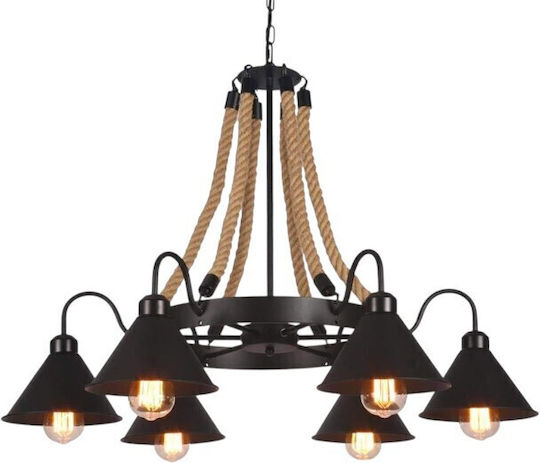Deckenleuchte Boho mit Seil für Lampenbirnensockel E14 80x60cm Deckenleuchte Boho mit Seil für Lampenbirnensockel E14 80x60cm