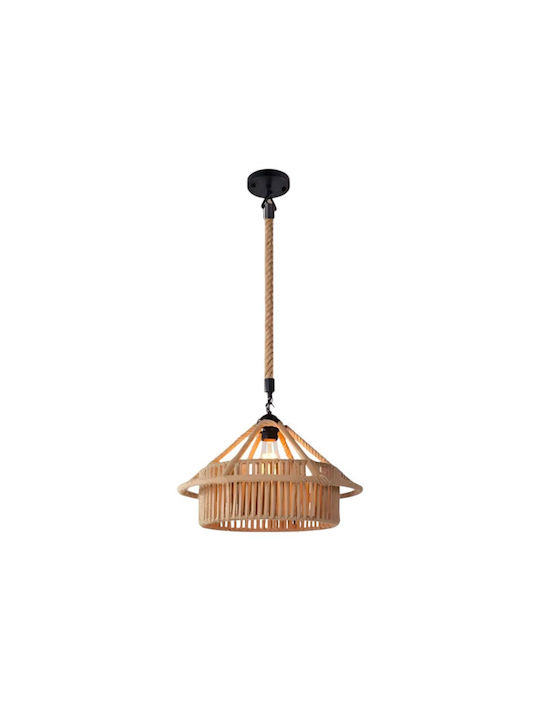 Boho Grid Pendant Light with E27 Socket 38x22cm
