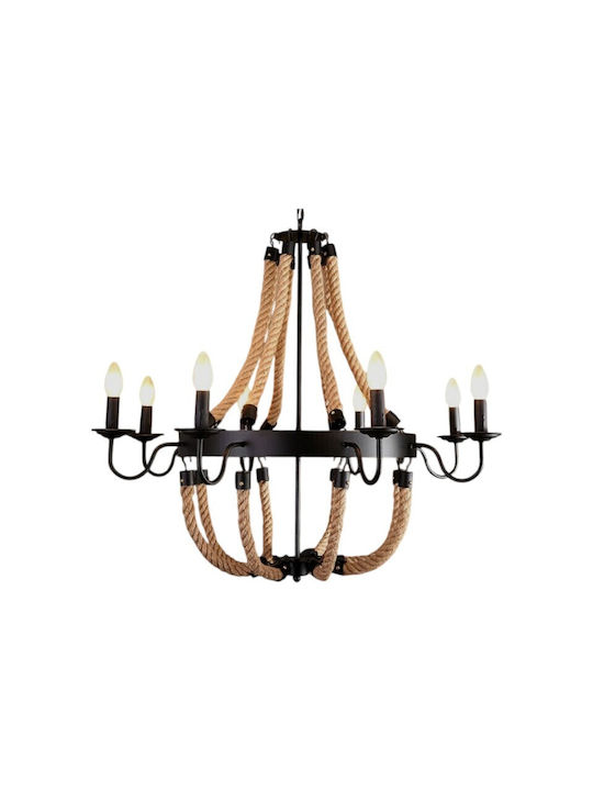 Boho Pendant Light with Rope for E14 Socket 84x120cm