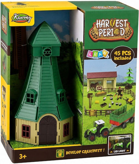 Lean Toys Set Mit Traktor Windmühle Stall Anhänger 45 Stück
