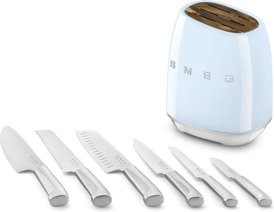 Smeg Комплект Ножове с Основа от Неръждаема Стомана 7бр