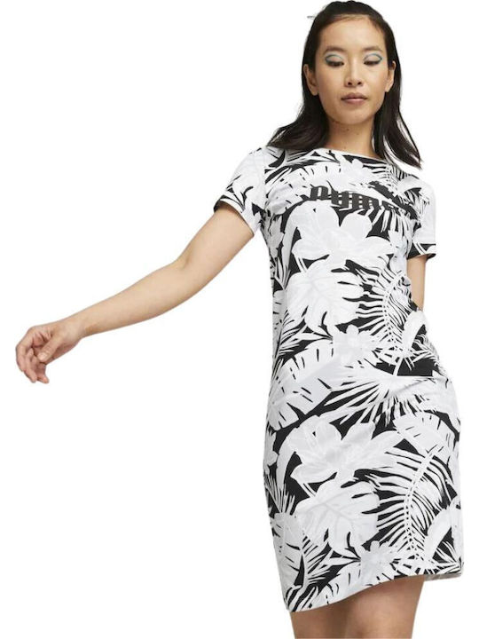 Summer Mini T-Shirt Dress White