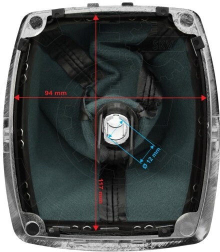 SKV Πόμολο Ταχυτήτων με Φούσκα για Ford Fiesta / Kuga / Galaxy / B-Max / S-Max Μαύρο