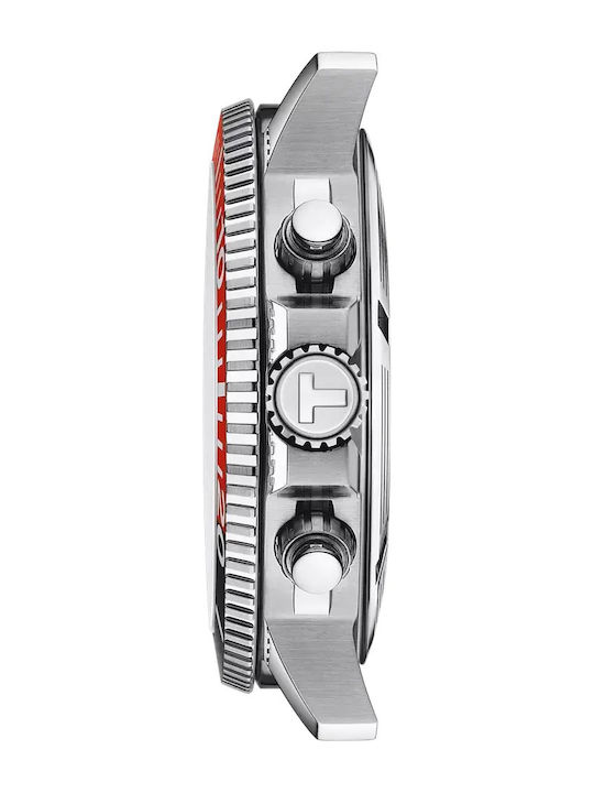 Tissot Мъжки Часовник 45.5mm На Батерия със Сребриста Метална Гривна