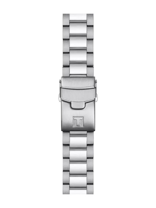 Tissot Мъжки Часовник 45.5mm На Батерия със Сребриста Метална Гривна