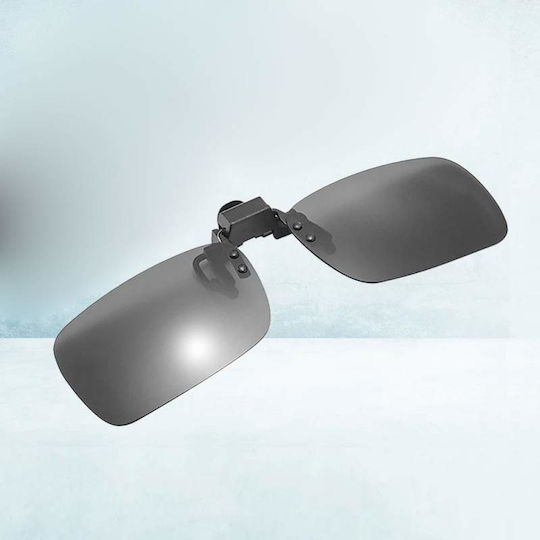Siks Clip-on Glasses Lenses Polarized Ideal Day Driving Mirrored Lenses Black