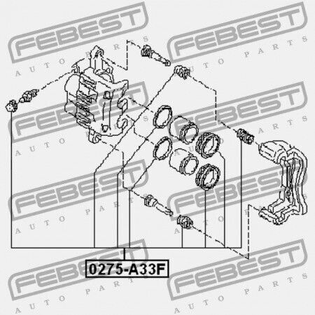 Nissan Maxima Ca33 2000.01-2006.01 El 41120-ag025 Bremszangen-Reparaturteile für Auto Bremsbeläge & Bremsscheiben